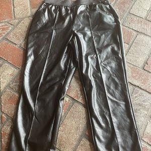 Faux leather pants